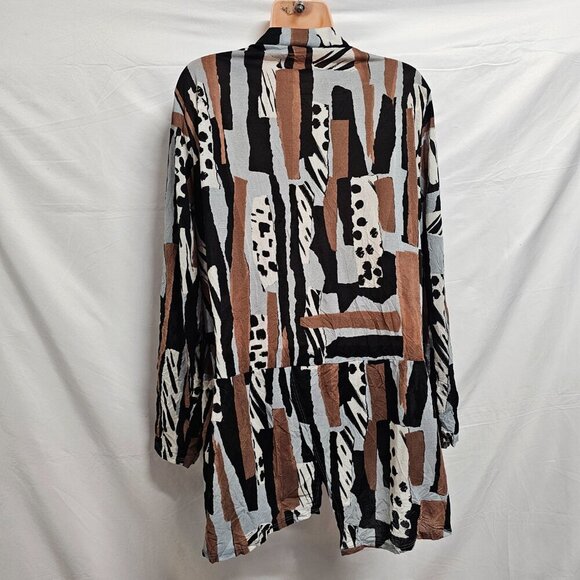 Chalet et ceci Button Up Asymmetric Top Shirt Women Size L - Picture 6 of 15